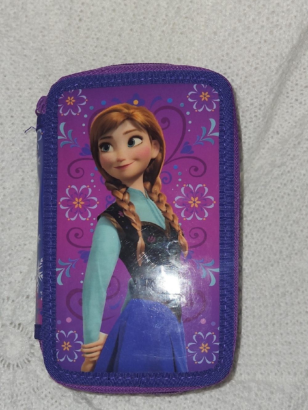 Disney Frozen Purple Character Pencil Case